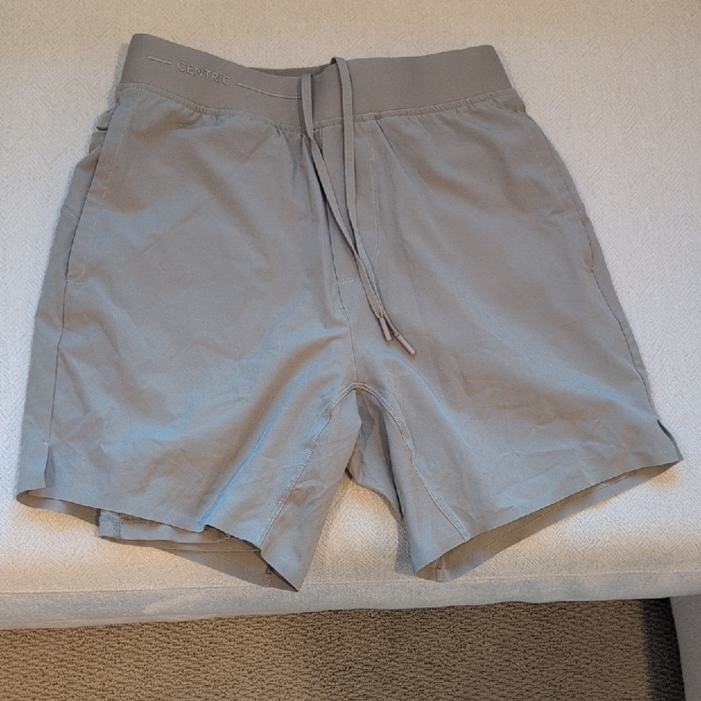Centric Lined Workout Shorts - Light Khaki